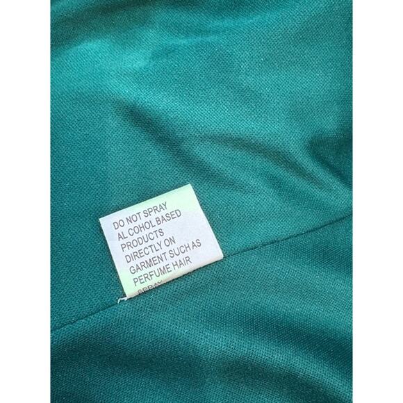 Mac Duggal Sequined Soft Tie Halter Neck Column Gown in Teal – NWT – SZ 2 - Picture 11 of 13